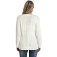 thumbnail image 5 of Pullover Sweaters for Women Cute Heart Print Valentines Day Cable Knitted Sweaters Crewneck Fall Winter Warm Long Sleeve Jumper Tops Alsol Lamesa, 5 of 6