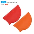 thumbnail image 3 of Uxcell Silicone Swim Cap, Waterproof Swimming Hat Non-Slip Adult Swim Cap for Women and Men, Orange & Red 2 Pcs, 3 of 6