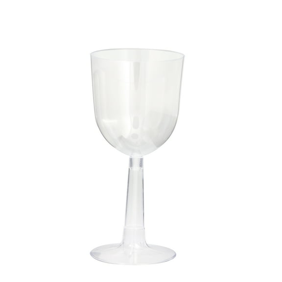 Unique Industries Disposable Plastic Wine Glasses, 12 oz, Clear, 4ct