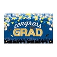 thumbnail image 1 of Graduation Banner Durable Polyester Black Gold Design Wrinkle Resistant for Photo Booth Party Classroom Ceremony, 1 of 3