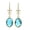 Blue Zircon, variant on Amethyst Earring - Marquise Shape - 925 Sterling Silver 18K Gold Plated.