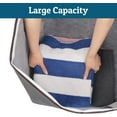 thumbnail image 4 of 3-Pack Large Capacity Clothes Storage Bag Organizer with Reinforced Handle, Sturdy Zipper, and Clear Window - Perfect for Blankets, Comforters - Size 23.6"L x 16.9"W x 13.7"H, 4 of 9