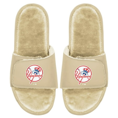 

Men s ISlide Tan New York Yankees Dune Faux Fur Slide Sandals