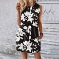 thumbnail image 7 of Womens Summer Dresses 2026 Beach Cover Up Casual Sleeveless Floral Print Tank Loose Sundress with Pocket Light Brown L, 7 of 7