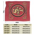 thumbnail image 2 of Manta de microfibra ultrasuave de los San Francisco 49ers, manta de microfibra de lujo para todas las estaciones, cálida para ropa de cama, sofá y viajes., 2 of 5