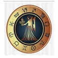 thumbnail image 3 of Ambesonne Zodiac Virgo Shower Curtain, Signs Circle Woman, 69"Wx70"L, Pale Yellow Dark Blue, 3 of 3