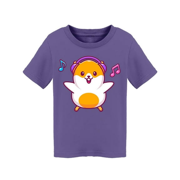 Hamster Listening To Music T-Shirt Toddler -Image by Shutterstock,  5 Toddler