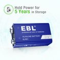 thumbnail image 6 of EBL 9V Batteries, Alkaline 9V General Purpose Battery, 16 Count, 6 of 6