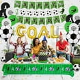 thumbnail image 7 of Soccer Party Supplies - 3 Set Soccer Themed Happy Birthday Banners, 1 Table Cloth, 10 Cake Toppers and 15 Soccer Theme Balloons Decorations for Kids and Soccer Fans Birthday Party, 7 of 7