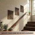 thumbnail image 6 of Modern Wooden Wall Sculptures - Set Of 3 Home Decor Accent Large Art For Living Room  Bedroom Office Easytallation (walnut Mountain And Sun Unframed), 6 of 8