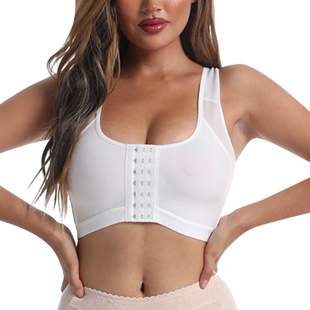 Clearance Sale 2025 Plus Size Intimates for Women for casual, Adjustable Front Closure Bras For Women Post Bra Compression Tank Top Shapewear Top, Comfortable underwear for women