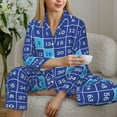 thumbnail image 6 of Salouo Multiplication Table Pattern Women's Pajamas Set Long Sleeve Button Down Sleepwear Soft Pj Lounge Sets for women 2 Piece Pjs Set with Long Pants-XX-Large, 6 of 7