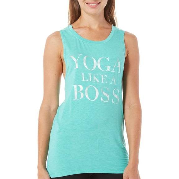 Gaiam Womens Ana Yoga Like A Boss Graphic Tank Top