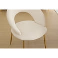 thumbnail image 7 of White Velvet Dining Chair With Metal Legs And Foam Filling For Kitchen Or Room 26.65"w Ergonomic Design Filling, Golden Legs,, 7 of 7