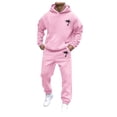 thumbnail image 1 of Male Casual Solid Two Piece Hooded Sports Suit Pocket Raglan Sleeve Hoodies Drawstring Pant Set Men Regular Suits Mens Ruffle Tux Casual Suit Big And Tall Men Suits Formal Suits for Men And Outfits, 1 of 4