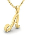 thumbnail image 2 of SuperJeweler A Initial Necklace in Heavy 14 Karat Yellow Gold With Free 18 inch Cable Chain, for Women, 2 of 6