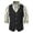 Black, variant on Men's Western Cowboy Suit Vest Slim Fit Faux Suede Leather Dress Vests Waistcoat for formal Business Wedding Khaki