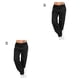 thumbnail image 2 of Sonducket Mujeres Color puro Pantalones deportivos sueltos Yoga Joggerpants Pantalones casuales negro S 2piezas, 2 of 6