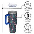 thumbnail image 4 of Dark Blue Christmas Pattern Tumbler with Handle and Lid,40oz Double Wall Vacuum Insulated Tumbler,Cups Gift for Women and Men, 4 of 7