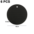 thumbnail image 2 of Thick Coasters for Drinks & Coffee Wooden Table,Ripple,Stain-Resistant,Non-Absorbent, 2 of 5