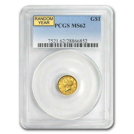 Head Gold Coin - $1 Liberty Head Gold Type 1 MS-62 NGC/PCGS