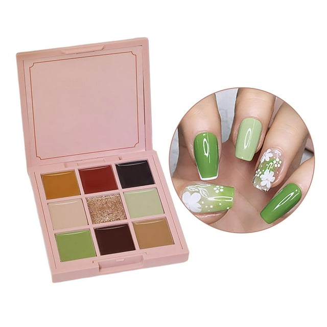 de uñas en de 9 colores, crema de pudín pigmentada, barniz de pintado a , pintura artística en para dibujo DIY, salón - Color de de Color de de té rosa Yinane Esmalte de uñas de gel