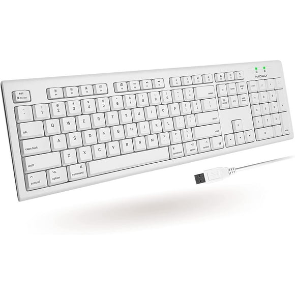 Teclado con cable USB de tamaño completo Macally para Mac Mini / Pro