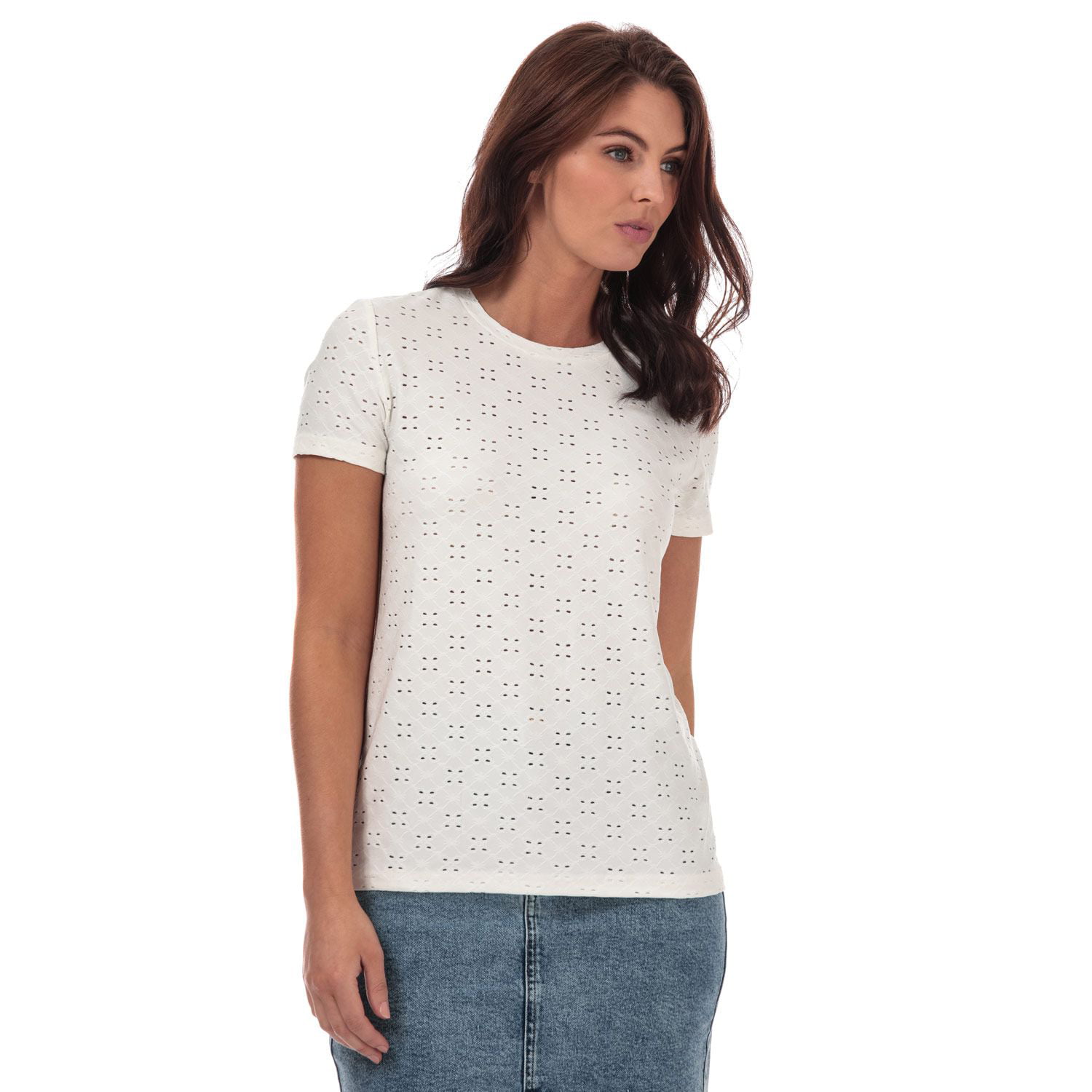 Women's Jacqueline de Yong Cathinka T-Shirt in White -