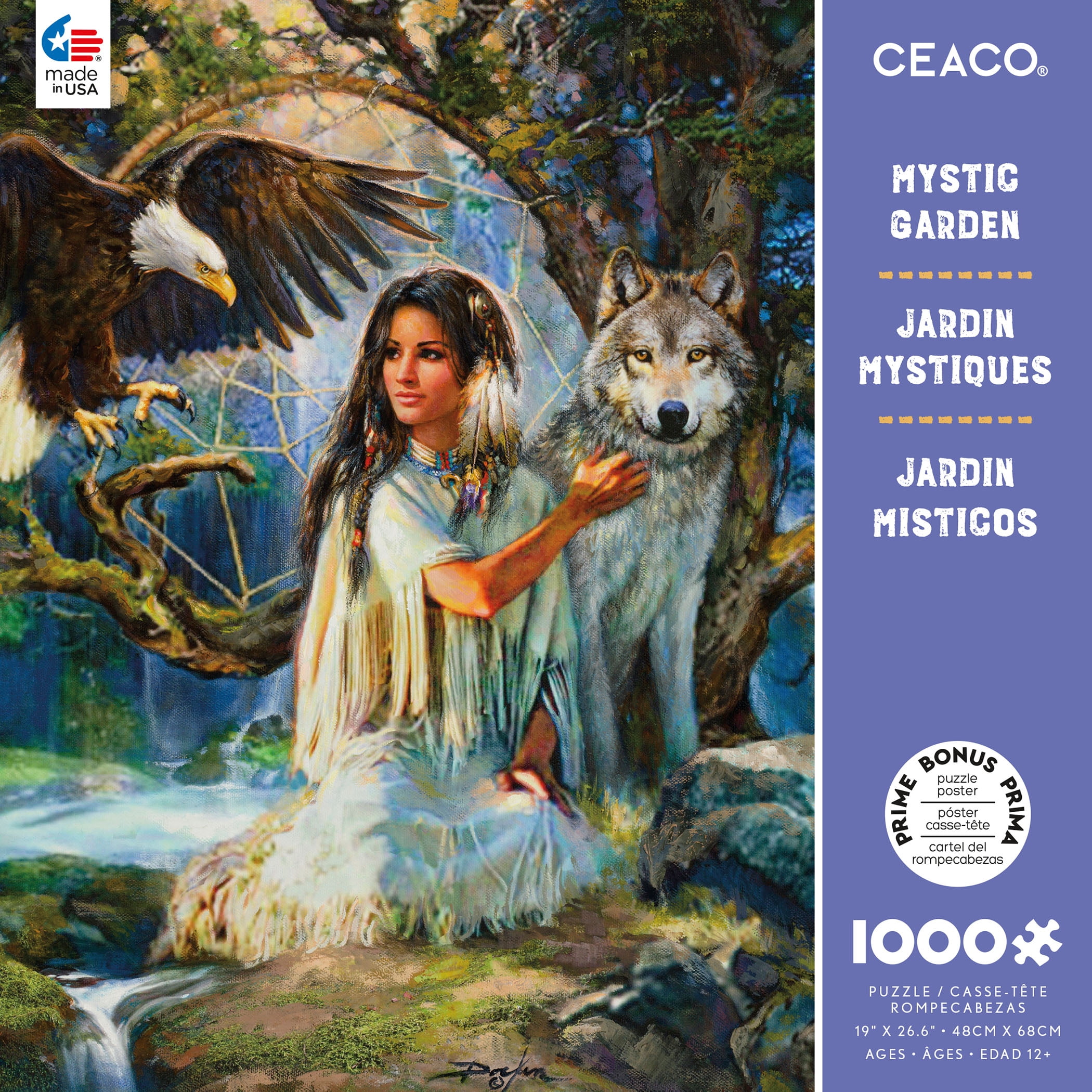 Ceaco 1000-Piece Native American Mystic Garden Interlocking Jigsaw Puzzle