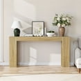 thumbnail image 2 of CQSXDA Extra-Long 62.99-Inch Console Table for Living Room and Hallway Decorative Sofa Table for Narrow Entrances, Oak, 2 of 9