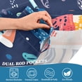 thumbnail image 5 of Yayeee Kitchen Curtains Tier Set of 2 Light Filtering 57"x24" Over Sink Window Panels, Blue Anchor, 5 of 7