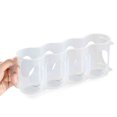 thumbnail image 5 of Portable Soda Can Organizer Box 10.8x2.9x4.1 Inch, Refrigerator Soda Can Dispenser Rack, Kitchen Refrigerator Storage Box 4 Section Storage Box for Fridge(1pcs, Clear), 5 of 6