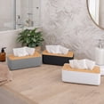 thumbnail image 5 of Black Tissue Box Cover Padang with Bamboo Top - Elegant Design for Home and Office - Enhance Décor and Organization, 5 of 8