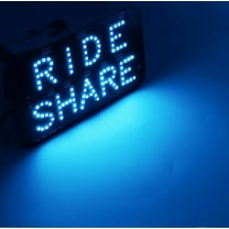 LED Light Sign for Car, 7.5 X 4.5 Inch Windshield LED Sign, Text Car Sign with Suction Cups, Ride Driver LED Light Display, Windshield Decorative LED Sign for Vehicles