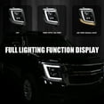 thumbnail image 3 of Spec-D Tuning Black LED Light Bar Projector Headlights Lamps Compatible with 2015-2020 Chevy Tahoe, Suburban, Left + Right Pair Headlamps Assembly, 3 of 7