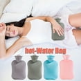 thumbnail image 6 of Hot Water Bottle 500ml Classic Rubber Hot Water Bag for Pain Relief Menstrual Cramps Hot & Cold Compress Hand & Feet Warmer Winter Summer Hot Water Bottle with Cover, 6 of 8