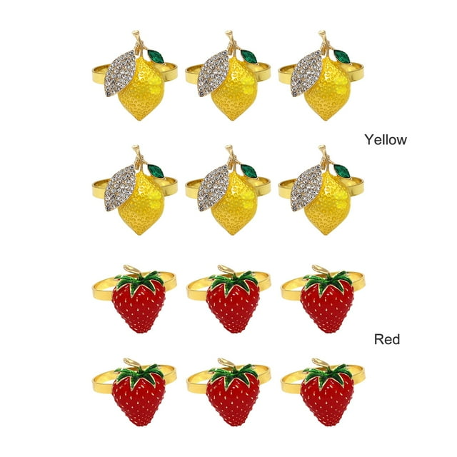Servilleteros de fresa y limón Servilleteros de aleación Servilleteros