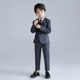 thumbnail image 2 of LOLANTA Kids Boys Plaid Suit Fashion Blazer Pants Set 2 PCs Formal Wear Outfit for Wedding, 2 of 5