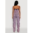 thumbnail image 4 of Womens Daisy Mineral Wash Denim Jumpsuit with Cargo Pockets, 4 of 4