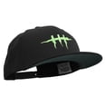thumbnail image 5 of Halloween Monster Stitches Embroidered Big Size 6 Panels Flat Bill Snapback - Black OSFM, 5 of 5