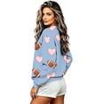 thumbnail image 5 of jjayotai Women’s Football Print Sweatshirt Crewneck Oversized Long Sleeve Pullover Tops Gameday Sweatshirts, 5 of 6