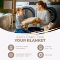 thumbnail image 6 of Superior Diamond Weave Cotton Blanket All Season Bed Blankets, Throw, Khaki, 6 of 12