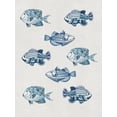 thumbnail image 2 of Wilson, Aimee 19x24 White Modern Wood Framed Museum Art Print Titled - Indigo Fishes, 2 of 4