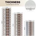 thumbnail image 4 of Brown Geometric Striped Pattern Kitchen Rugs Sets Of 3,Kitchen Runner Rugs Non Skid Washable,Decorative Kitchen Floor Mats for Kitchen,Sink,Laundry,17"x30"+ 17"x47" + 17"x59", 4 of 6