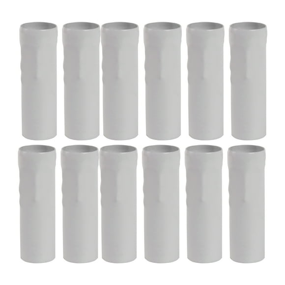 3.15" Diameter Chandelier Light Covers Bulb Iron Sleeves Socket Set of 12 White