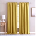 thumbnail image 3 of Mainstays Bennett Textured Curtain, Yellow 95 inch, Set of (2), 3 of 5