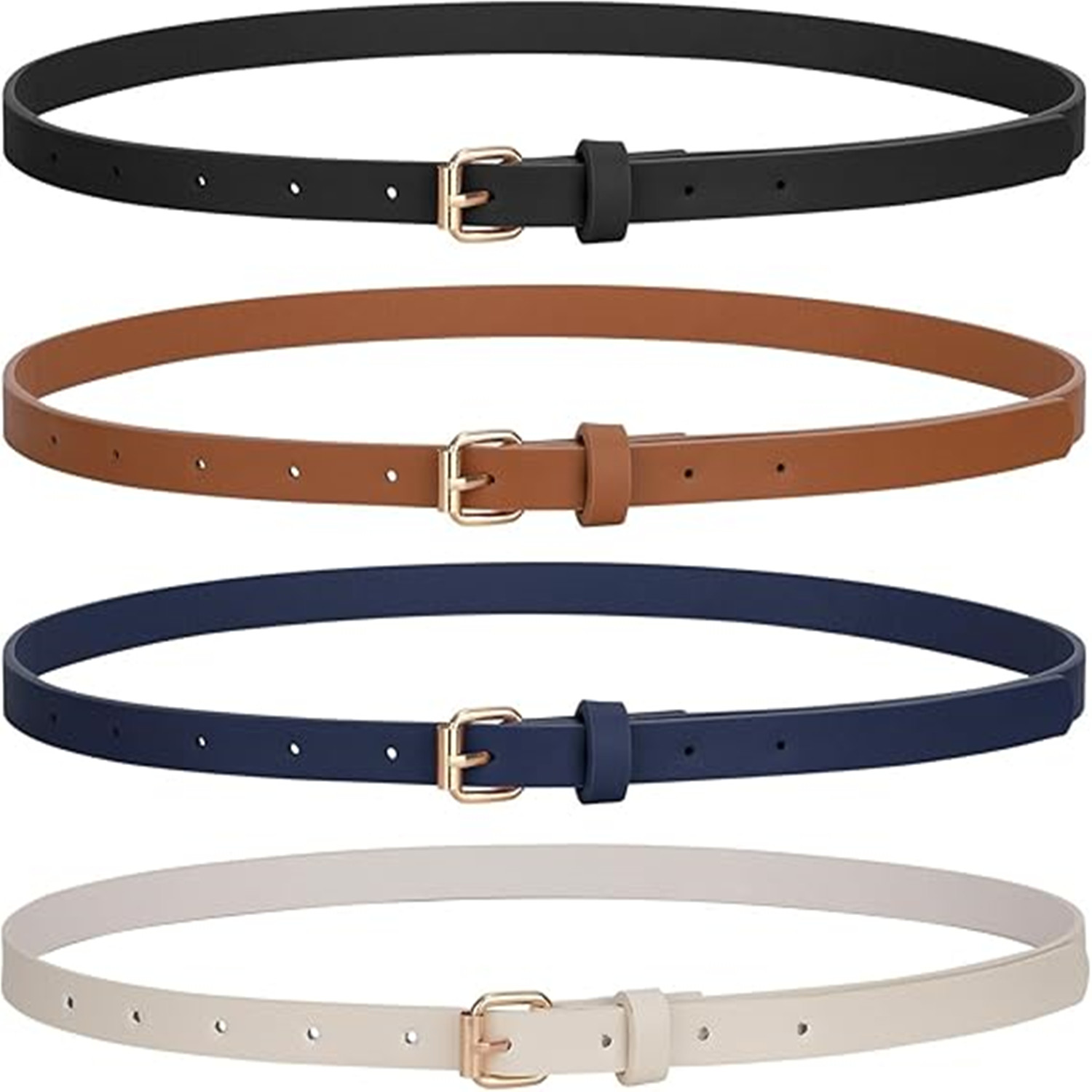 AWAYTR Rhinestone Buckle Belt - PU Leather Plus Size Belts for Jeans and Dress AWAYTR Women Rhinestone Buckle Belt - Crystal PU Leather  main image 4