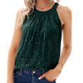 thumbnail image 2 of Ruyang Women's Vests Summer Ladies Tops Women's Sequin Suspender Party Neck Suspender Vest 100 Cotton Camisoles Women, 2 of 8