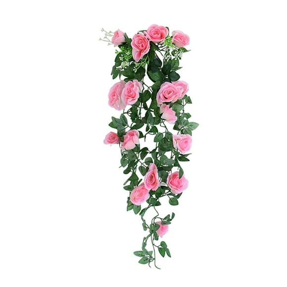 Binwennn Hanging Roses Bunch Flower Hanging Garland Wisteria Orchid Wall Flowers Flowers Silk Flowers Rose Heads Wedding Decorations for Reception Wild Flower Garland Winter Flower Garland Winter