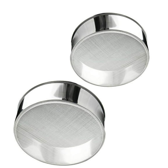 Sieve Fine Mesh, Stainless Steel Round Sifter for Baking, Flour Sieve, 40 Mesh and 60 Mesh, 2PCSC